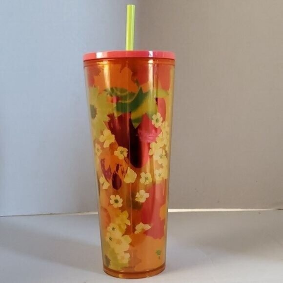 24 Oz Starbucks 2022 Strawberry Fields Cold Cup Travel Tumbler Venti - Picture 4 of 15